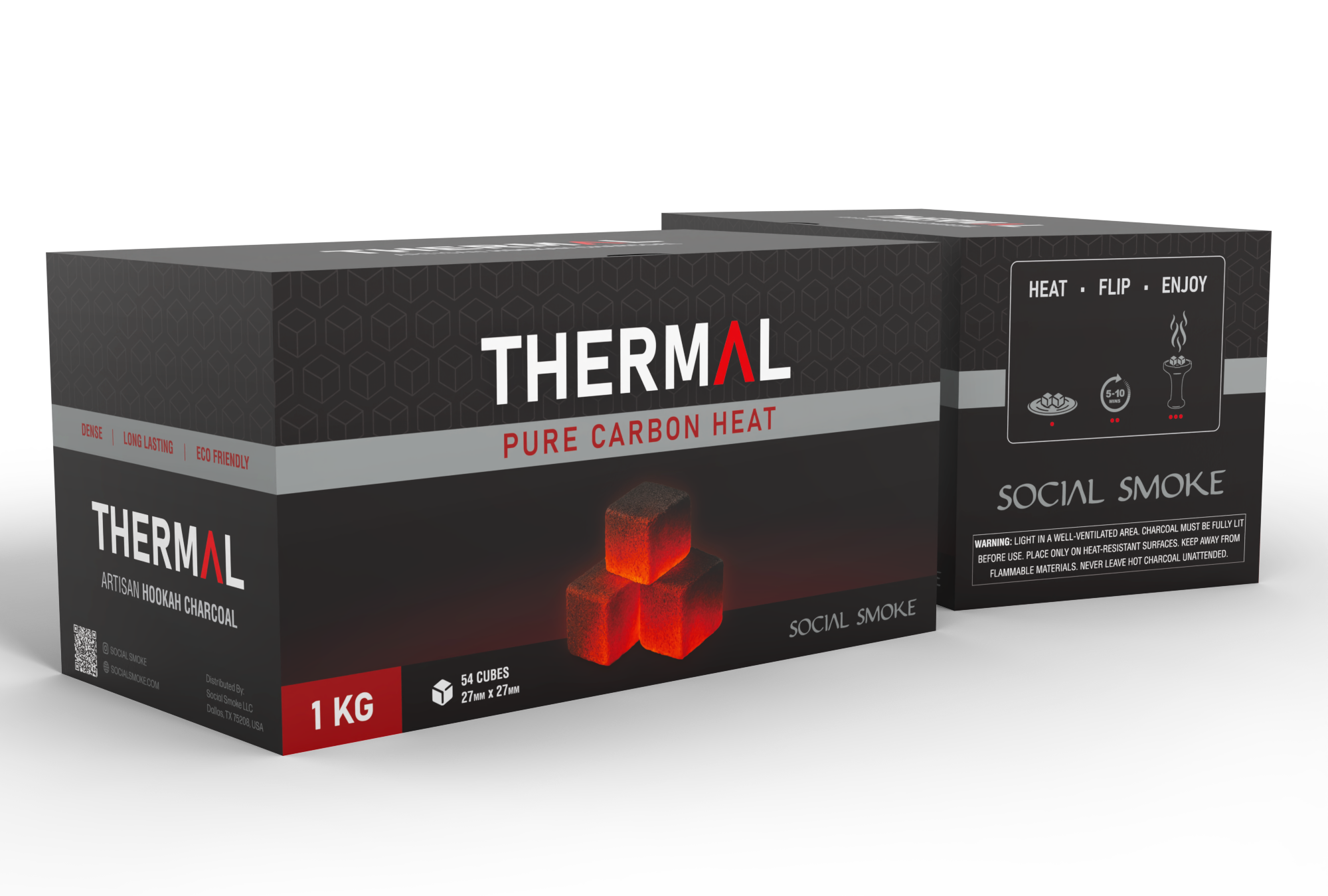 social-smoke-thermal-charcoal-27mm-shisha-kohle image 1