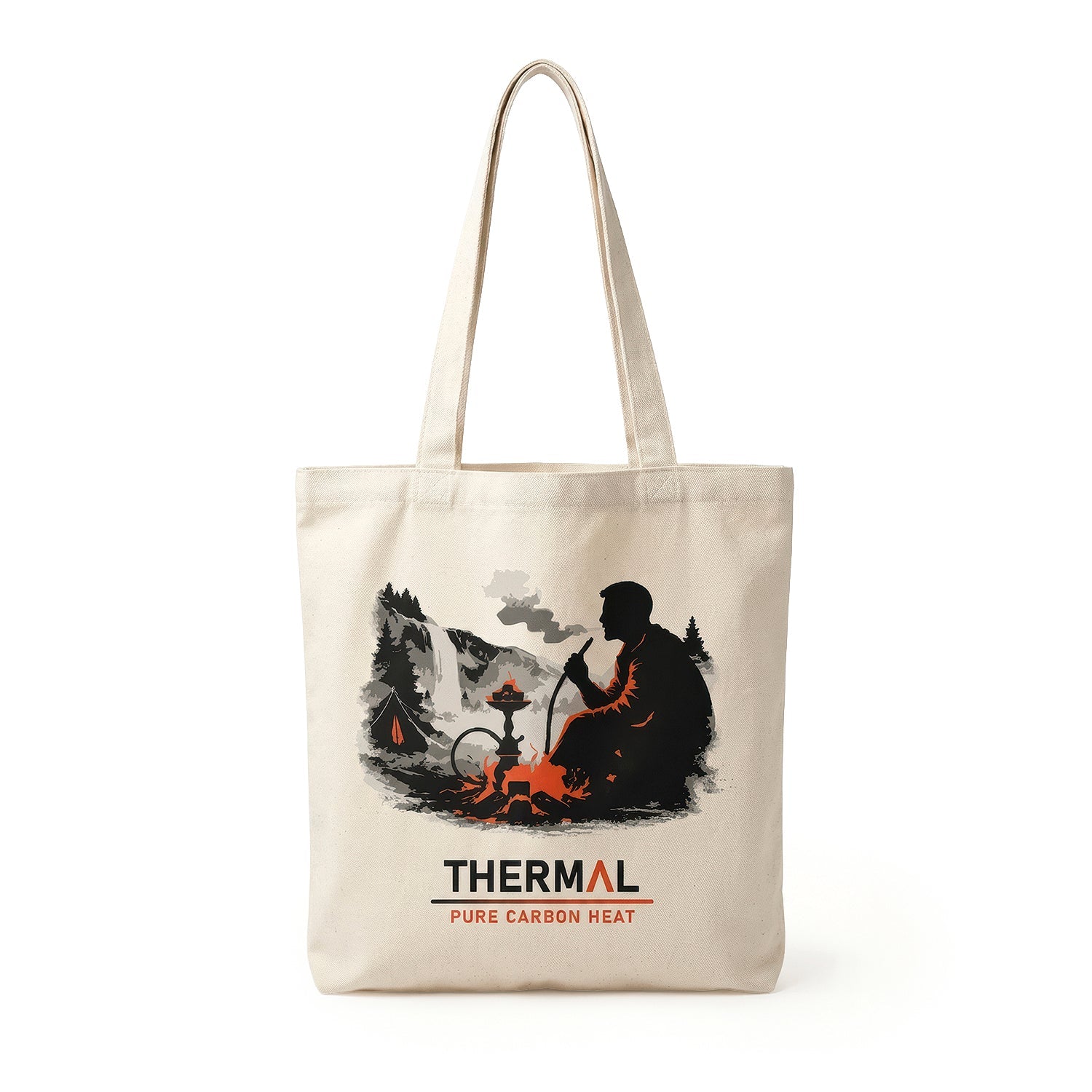 social-smoke-thermal-charcoal-baumwoll-tragetasche-medium-natural image 1